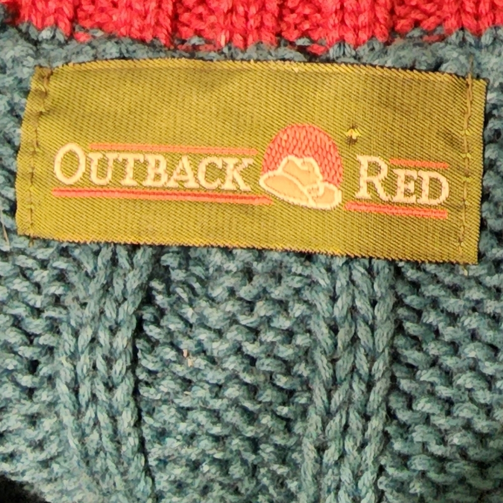 VINTAGE WOMEN'S V-NECK SWEATHER  NO SLEEVE OUTBACK RED   SIZE S - Picture 5 of 7